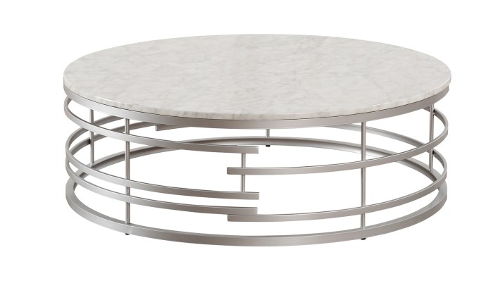 Table coffee marble round white gold brass living room modern metal faux