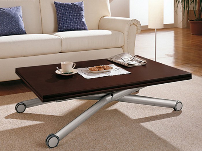 Table coffee height adjustable visualhunt legs wood